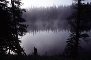 Early morning fog on Blue Lake